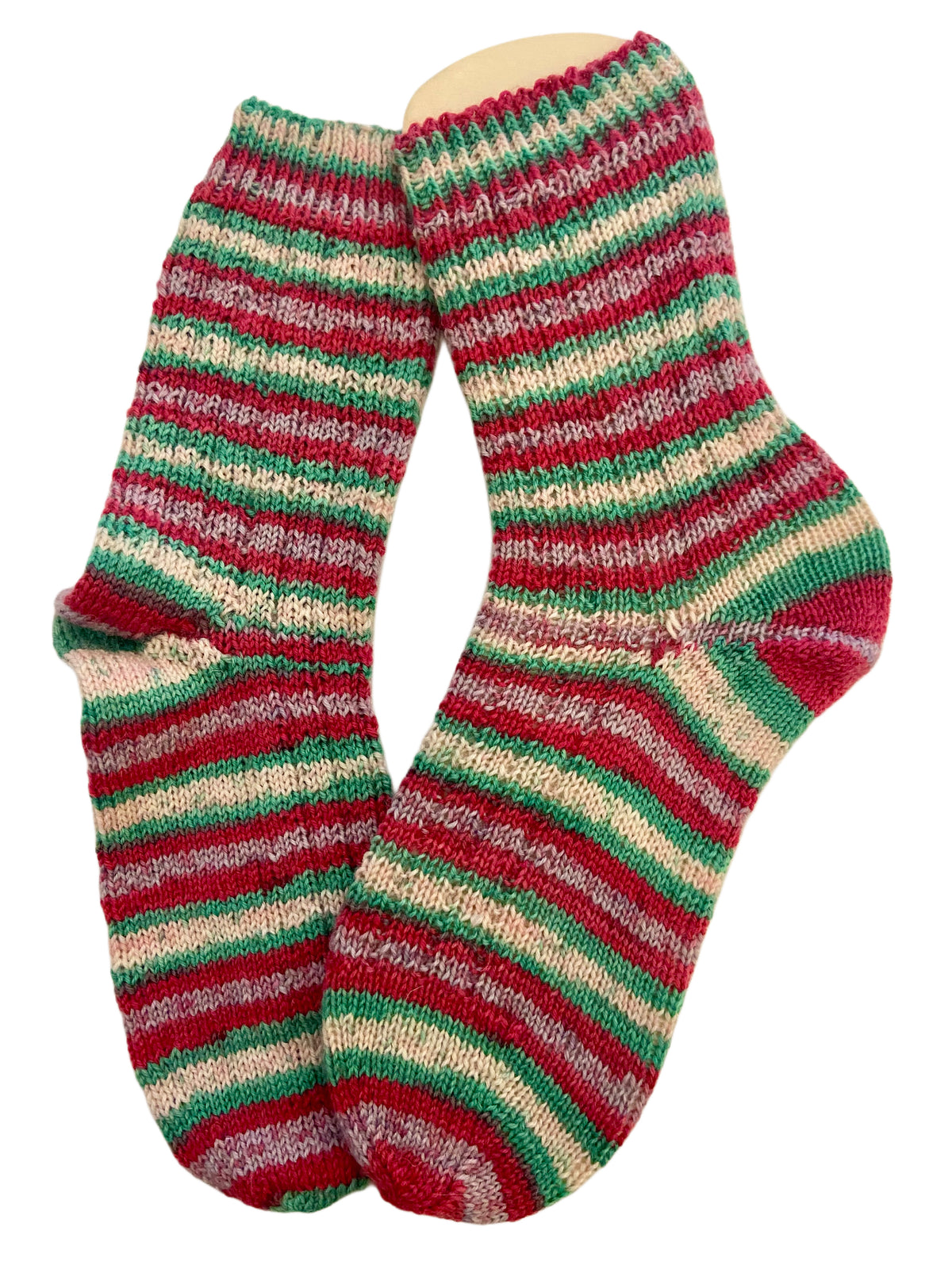 Handgestrickte Socken, Gr. 38/39