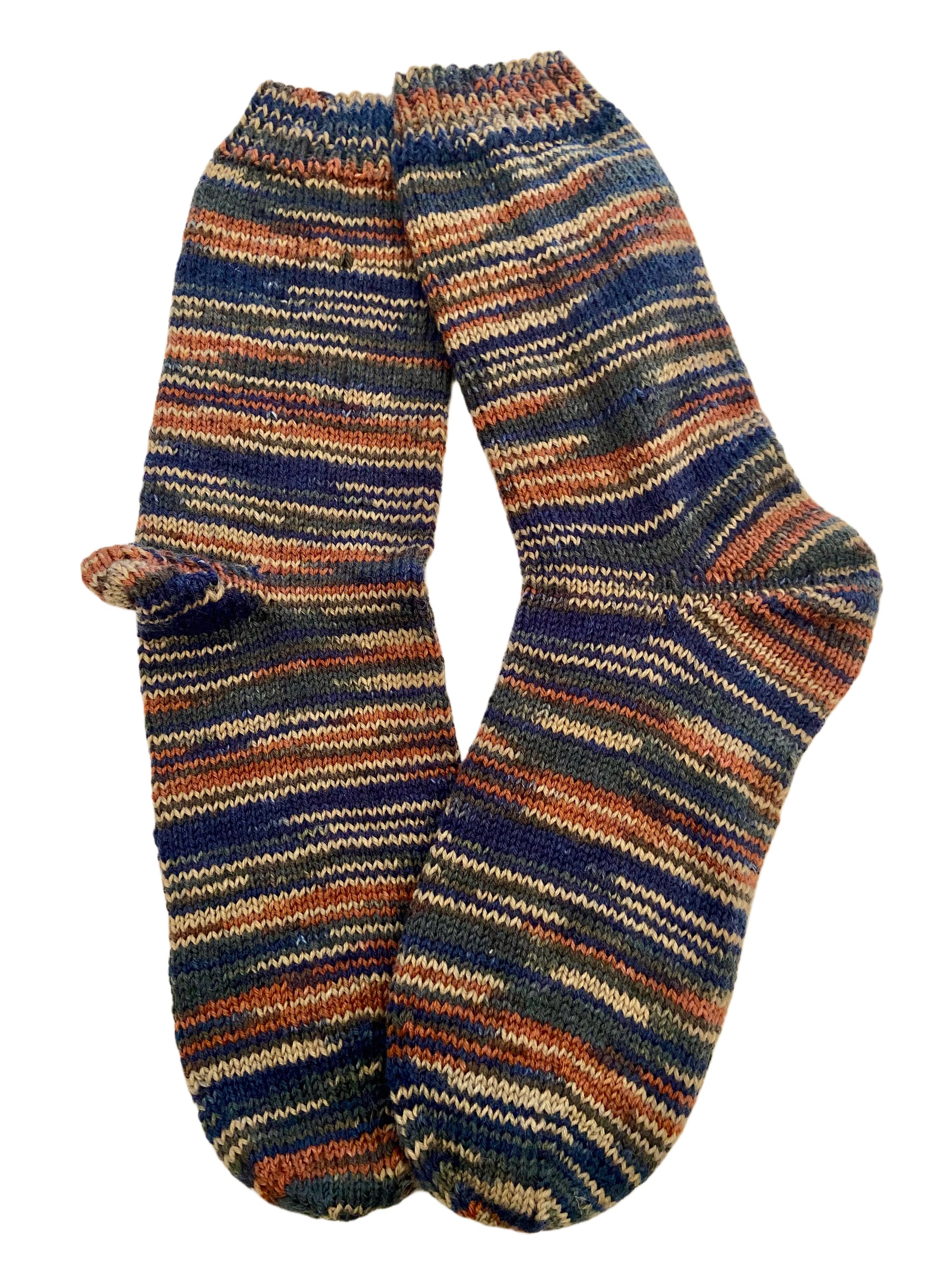 Handgestrickte Socken, Gr. 49/50, 6-fach