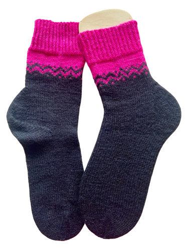 Handgestrickte Socken mit ALPAKA, Gr. 41/42