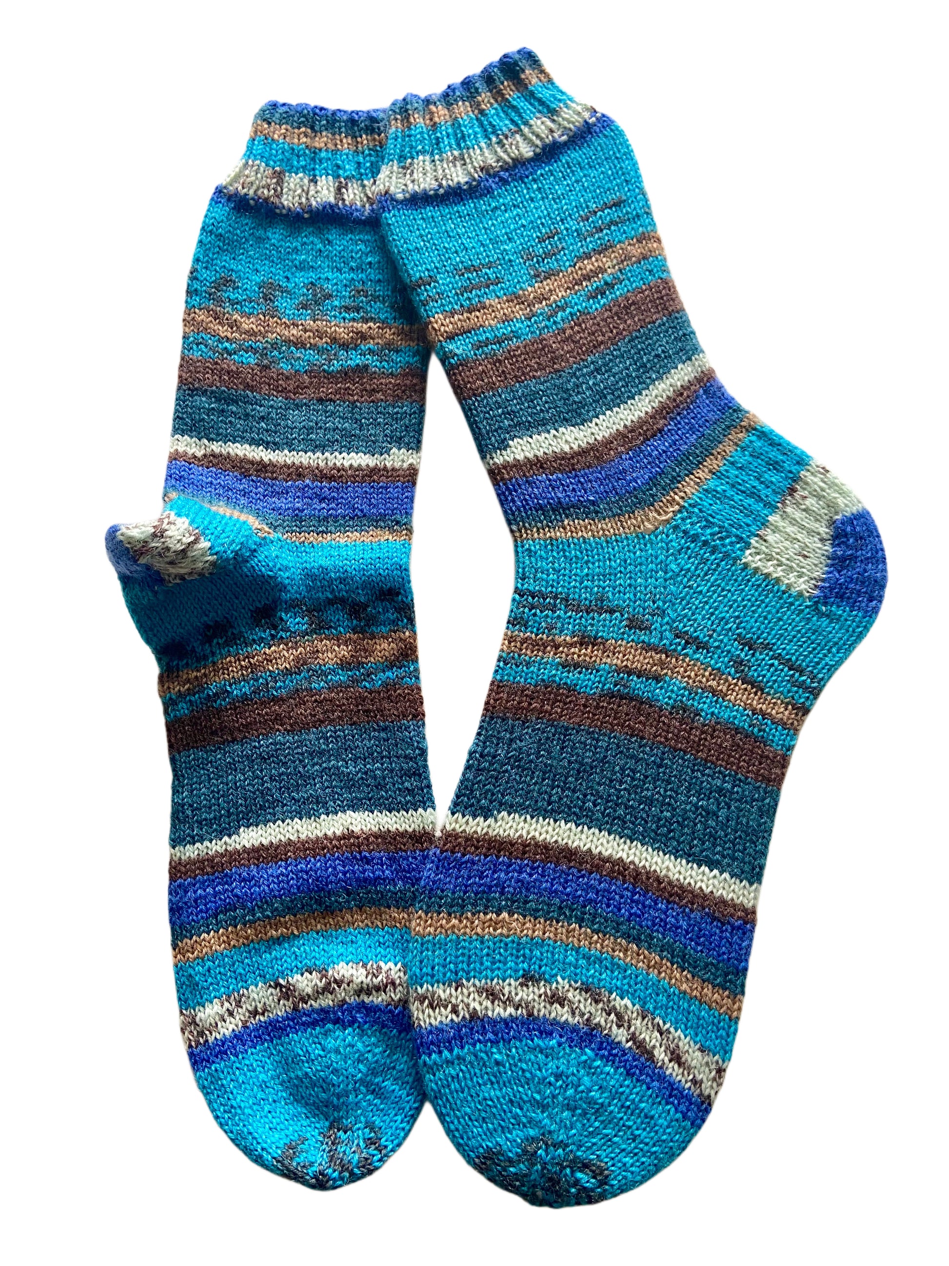 Handgestrickte Socken, Gr. 41/42