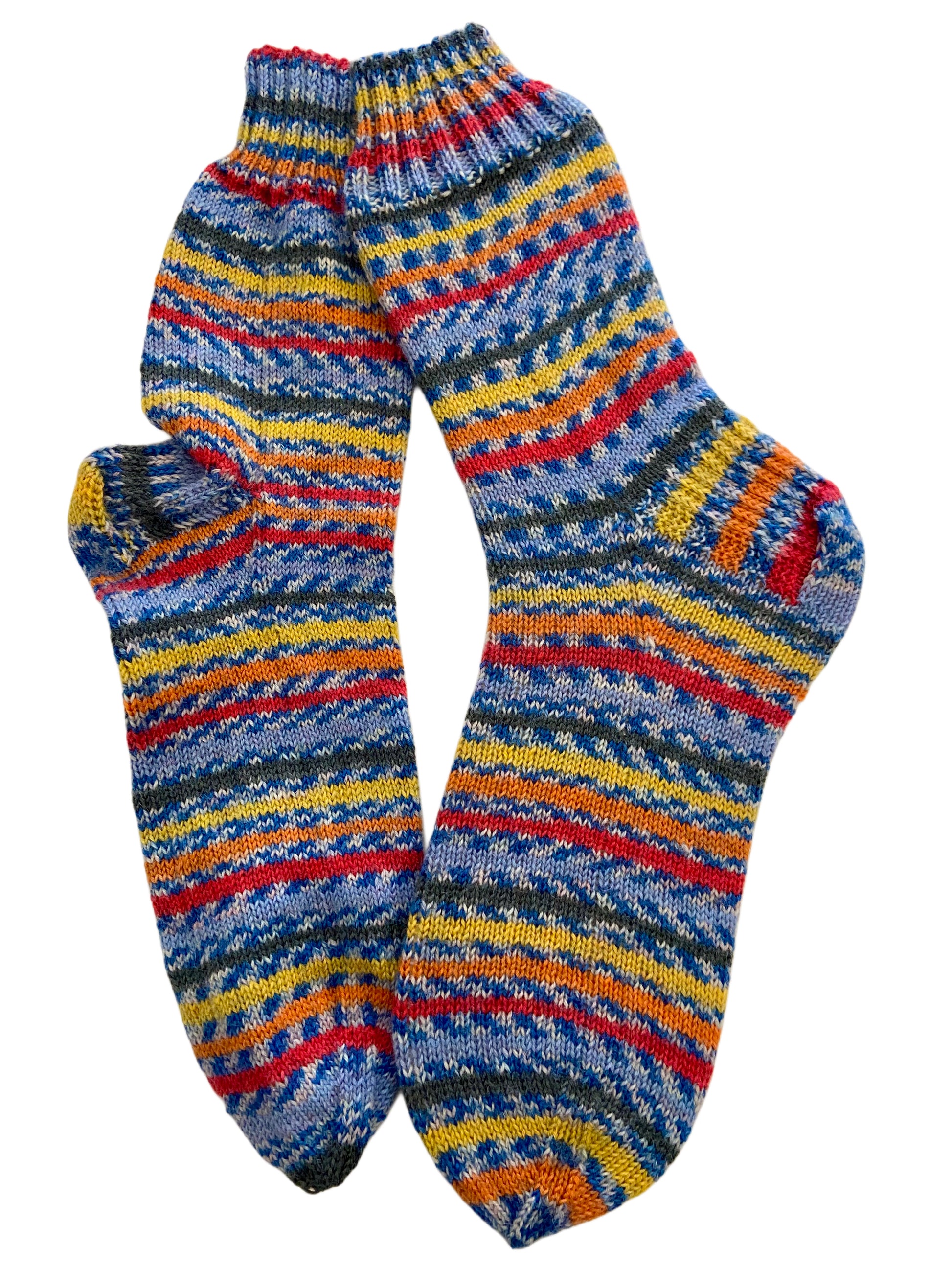 Handgestrickte Socken, Gr. 43/44