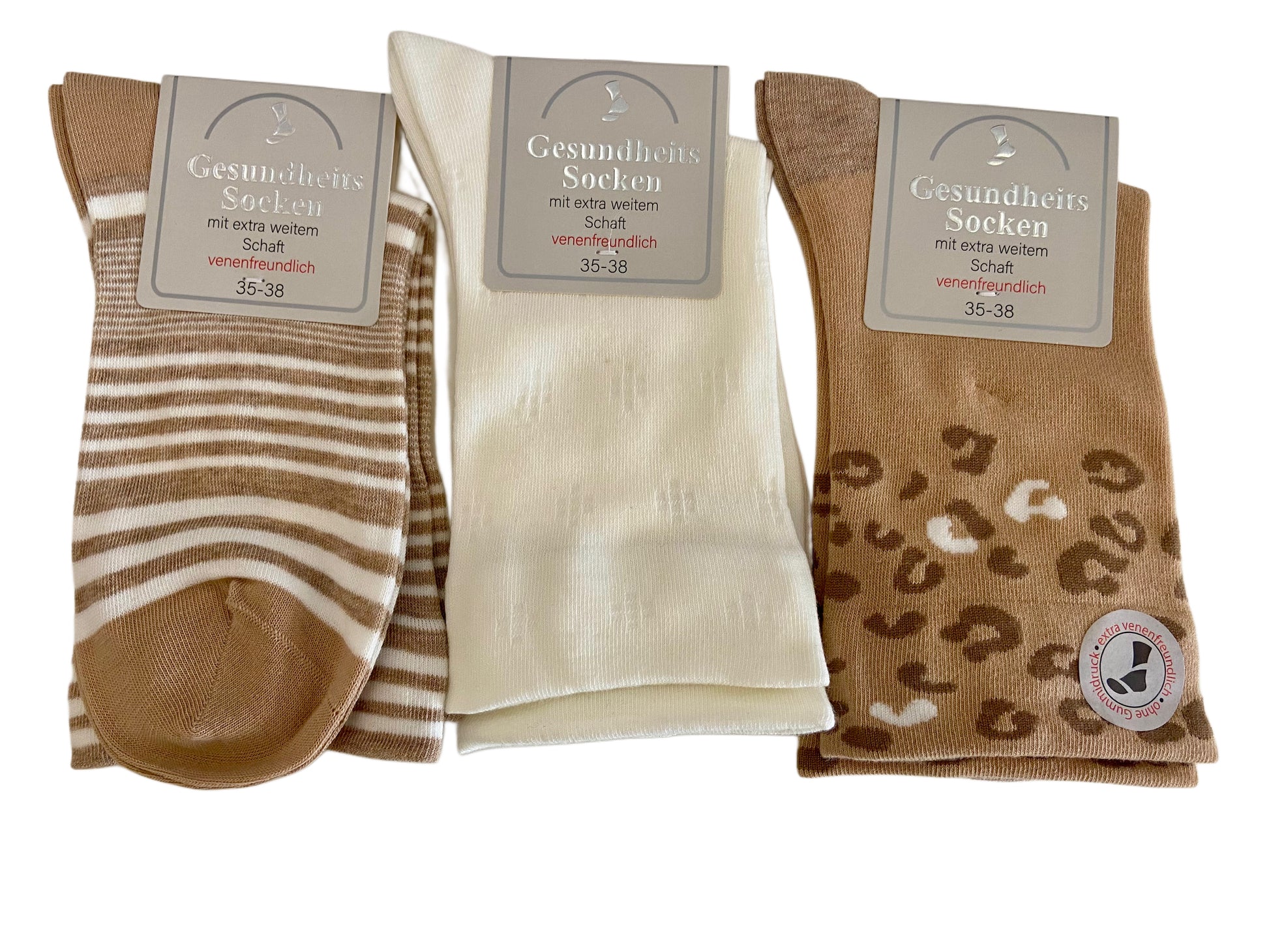 Gesundheitssocke, ohne Gummi, 3er Pack