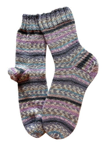 Handgestrickte Socken, Gr. 38/39