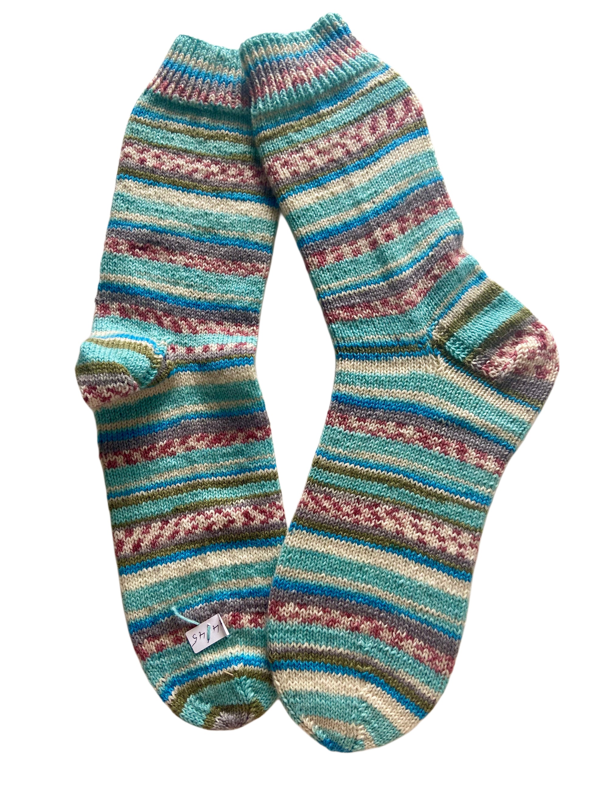Handgestrickte Socken, Gr. 44/45