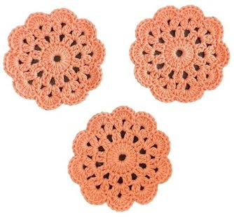3er Set Untersetzer, Glasuntersetzer, gehäkelt, HANDARBEIT