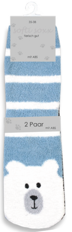 Damensocke SOFT Tiere mit ABS