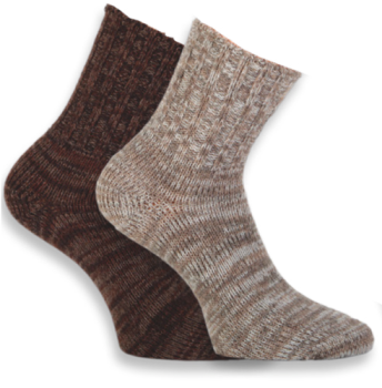 Damensocken Melange, 2er Pack
