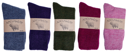 Damensocken Mohair farbig, One Size (Gr. 36-42)