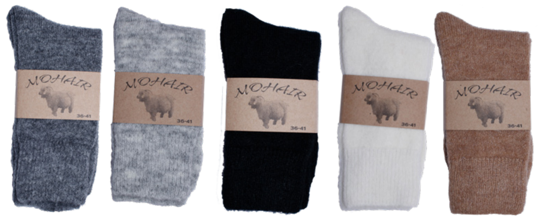 Damensocken Mohair natur, One Size (Gr. 36-42)