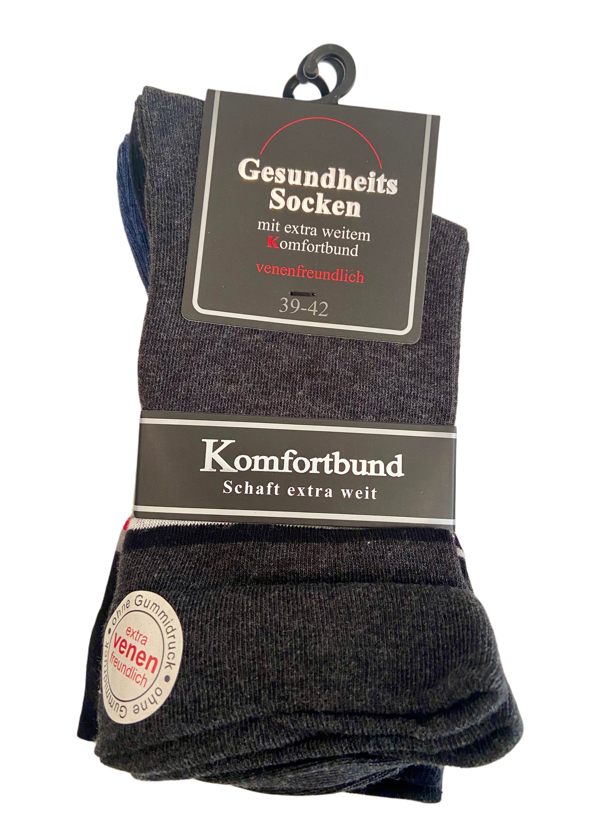 Gesundheitssocken, ohne Gummi, 3er Pack