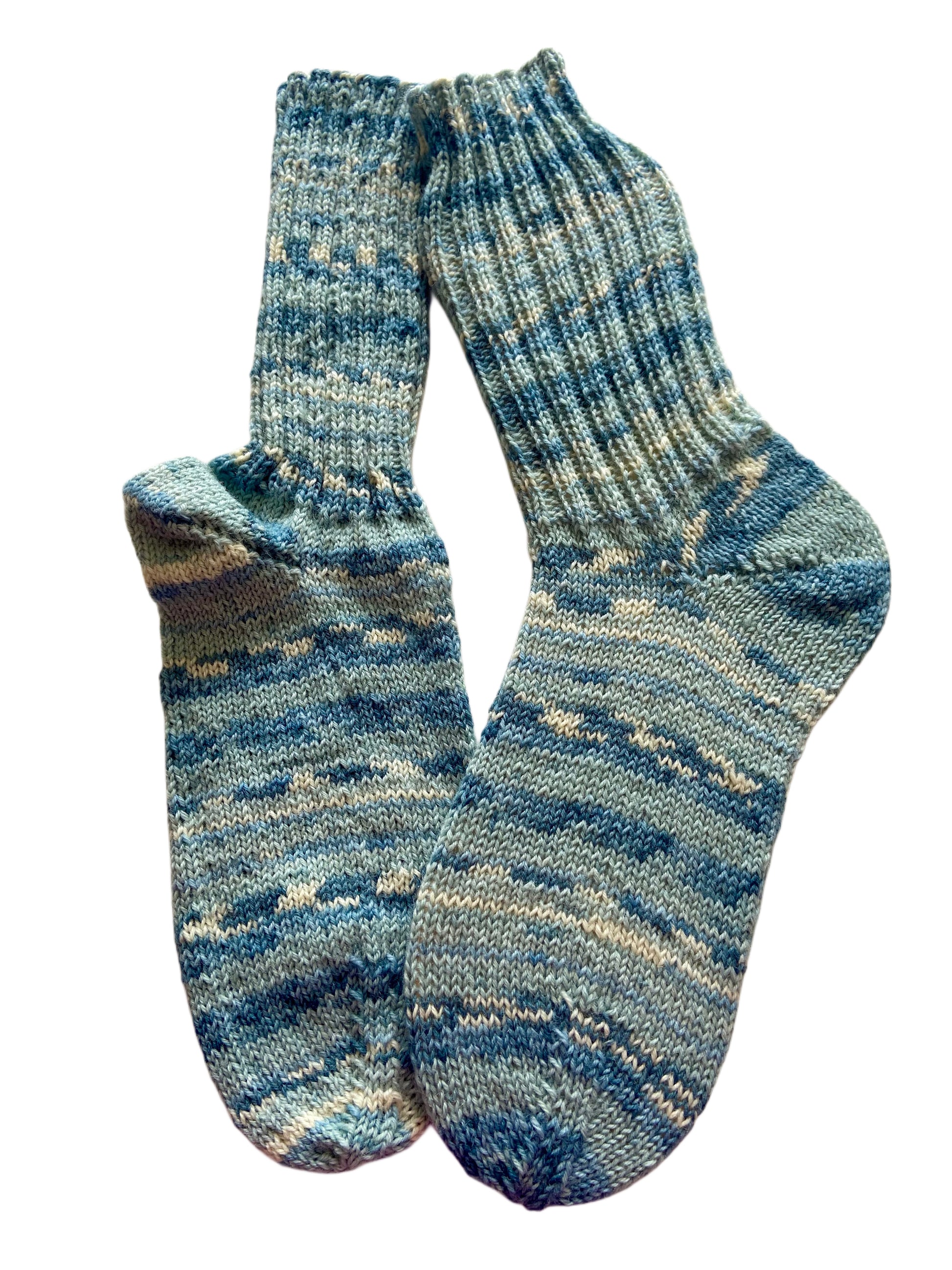 Handgestrickte Socken, Gr. 39/40