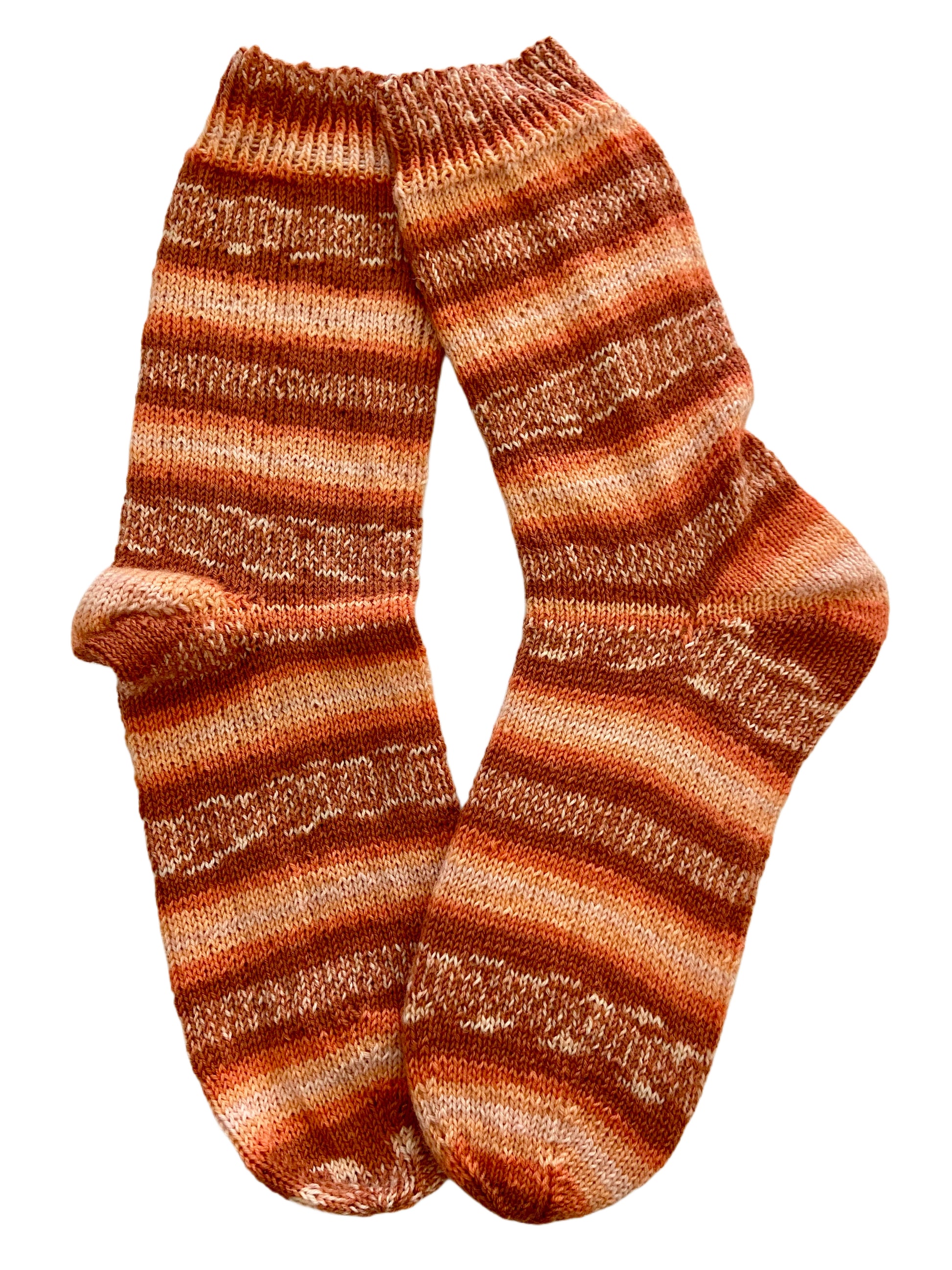 Handgestrickte Socken, Gr. 43/44