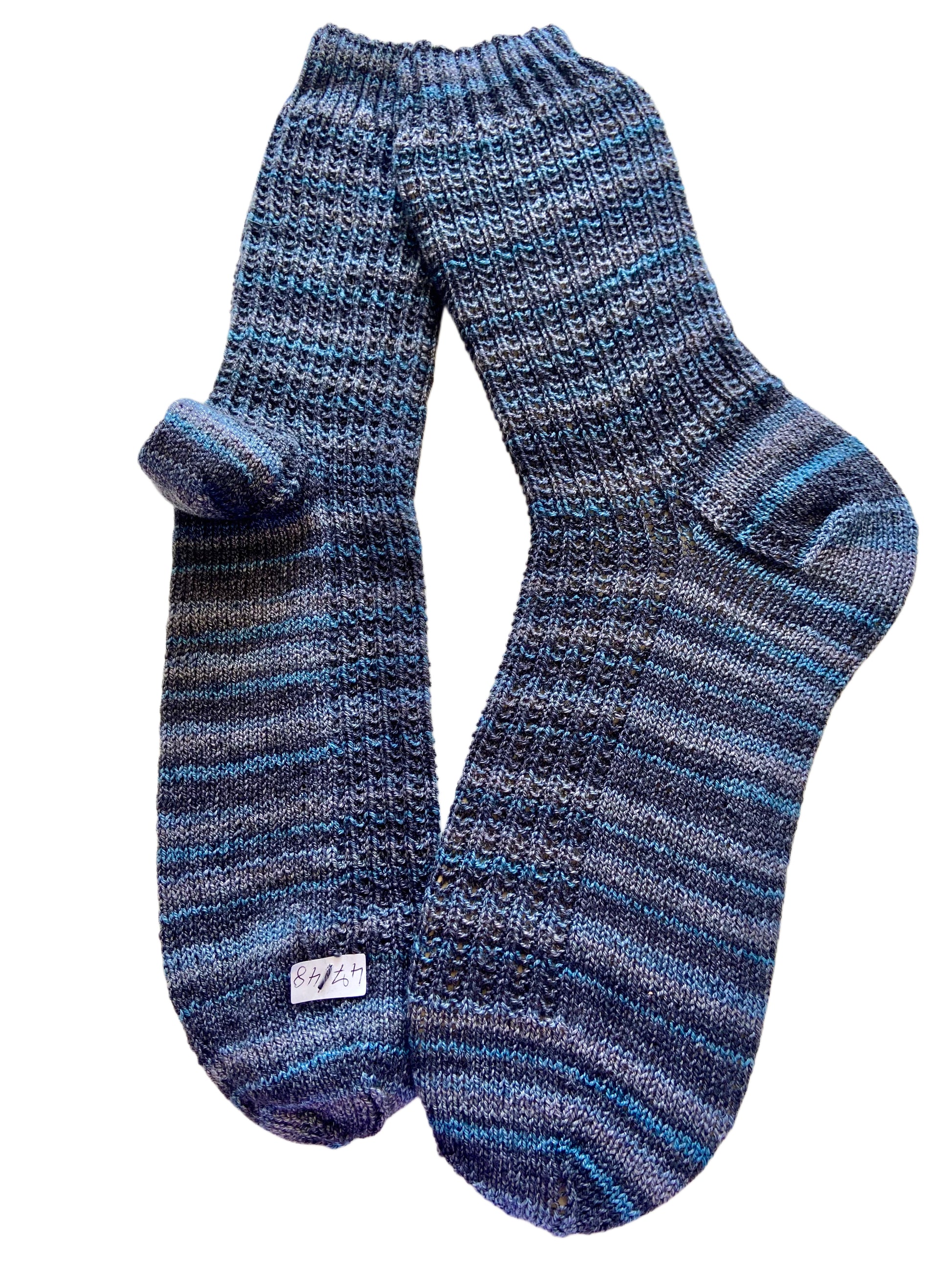 Handgestrickte Socken, Gr. 47/48