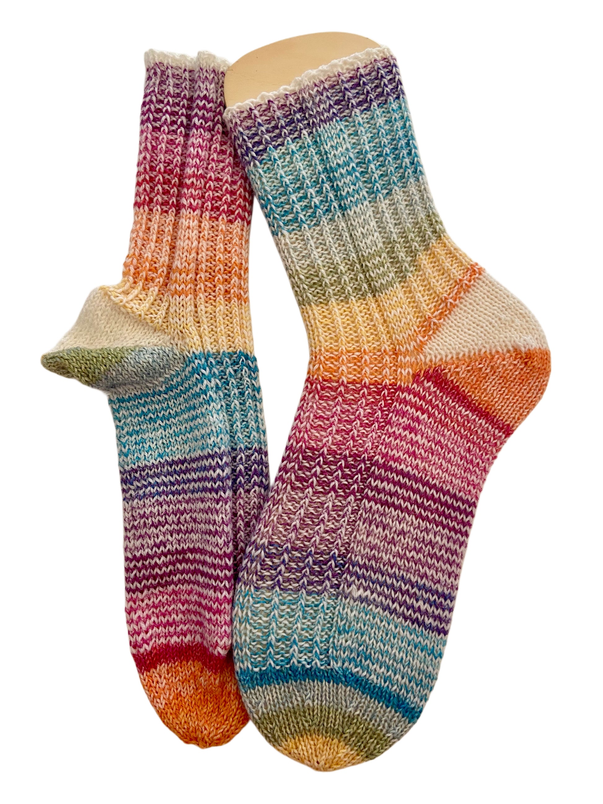 Handgestrickte Socken, Gr. 40/41