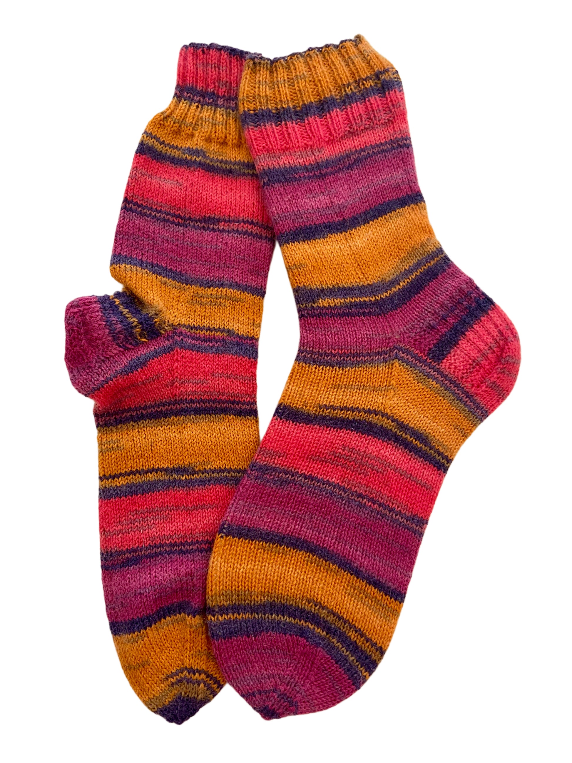 Handgestrickte Socken, Gr. 40/41