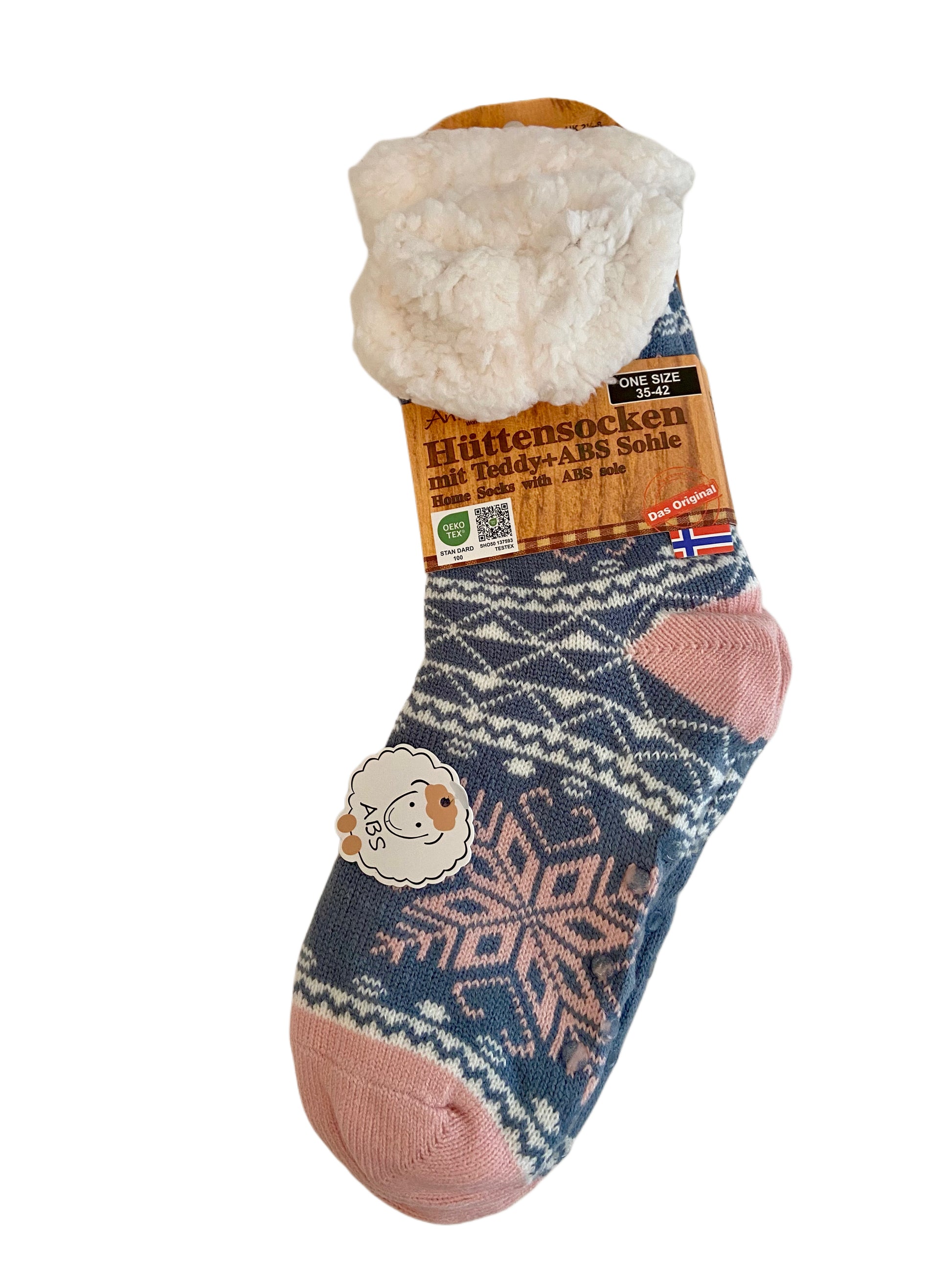 Hüttensocken Extra-Flauschig mit ABS, ONE SIZE Damen