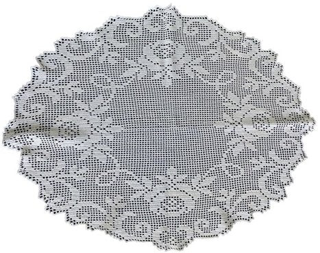Mitteldecke, gehäkelt, HANDARBEIT, Weiß