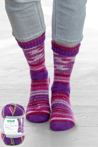 Sockenwolle, Hot Socks Simila, von GRÜNDL, 4-fach Strumpfwolle, (7,29€ / 100g)