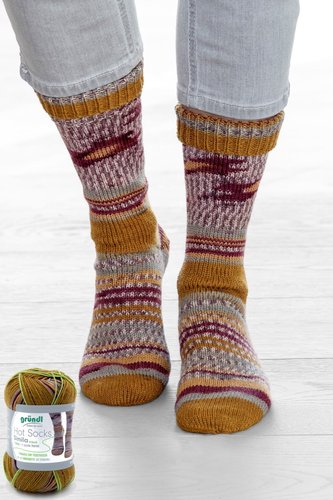Sockenwolle, Hot Socks Simila, von GRÜNDL, 4-fach Strumpfwolle, (7,29€ / 100g)