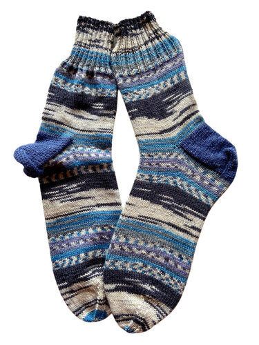 Handgestrickte Socken, Gr. 48/49