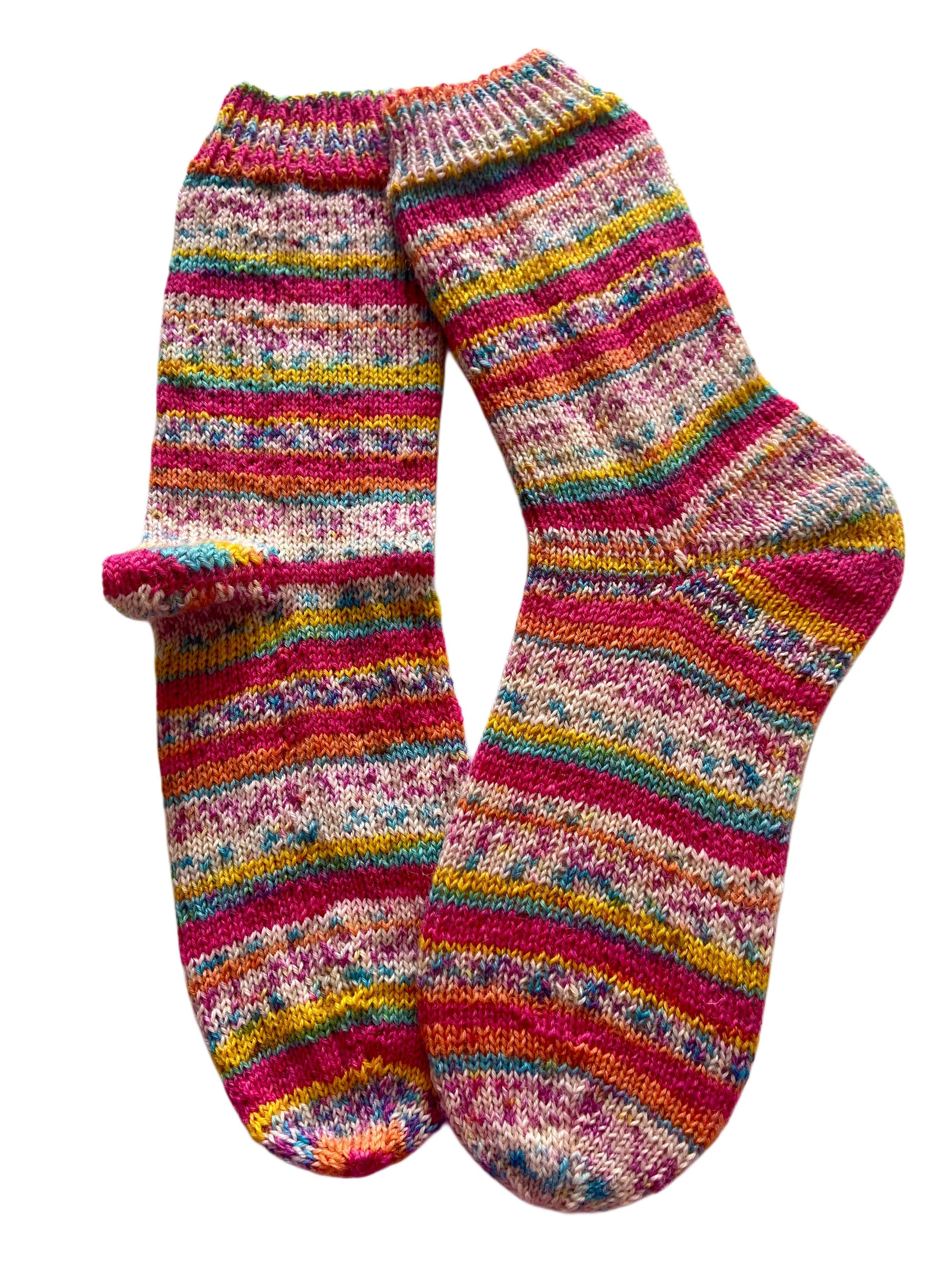 Handgestrickte Socken, Gr. 39/40