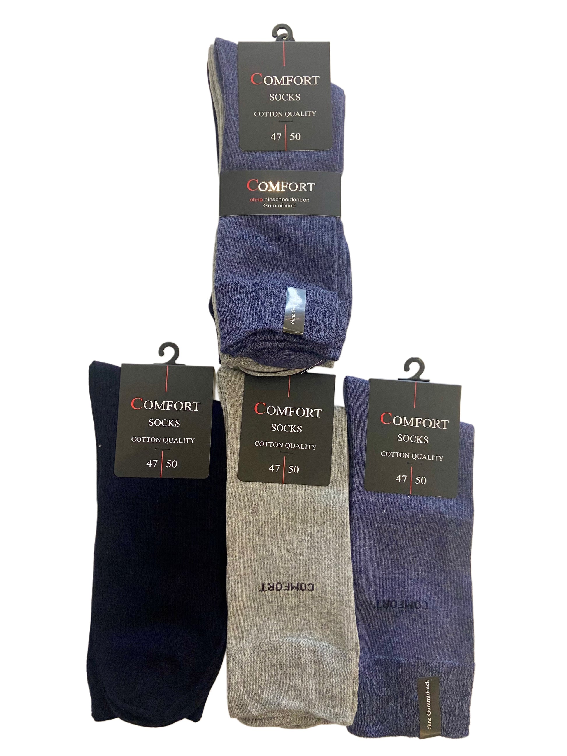 Herrensocken Comfort Übergrösse, 3er Pack