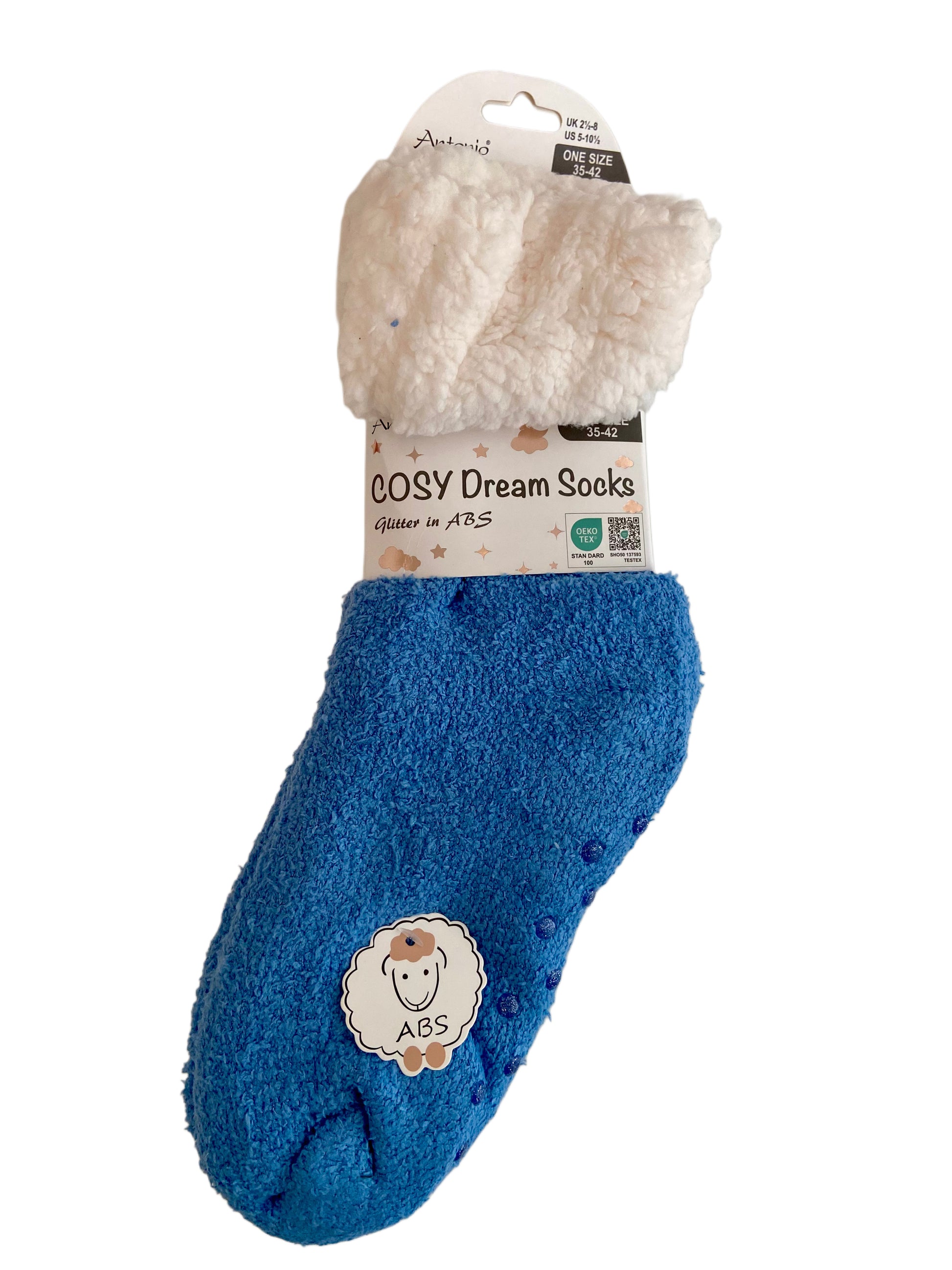 Kuschelsocken Extra-Flauschig mit ABS, ONE SIZE Damen, Glitter im ABS