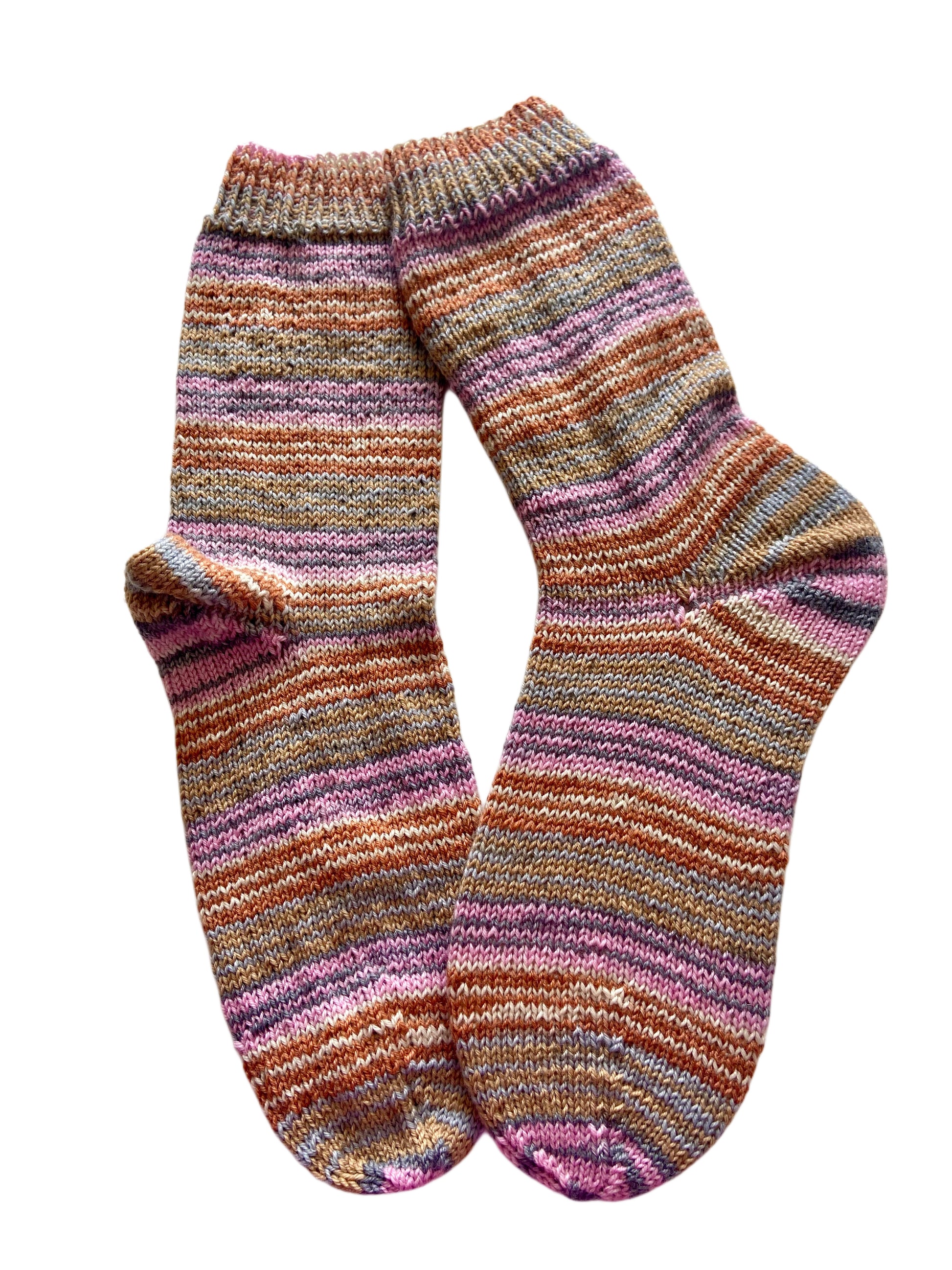 Handgestrickte Socken mit SEIDE, Gr. 39/40