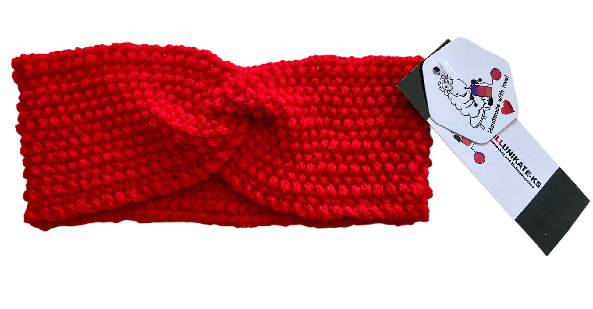 Stirnband mit Twist für Kinder, gestrickt, HANDARBEIT