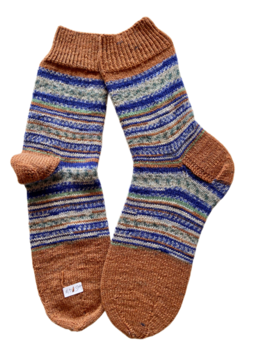 Handgestrickte Socken, Gr. 46/47