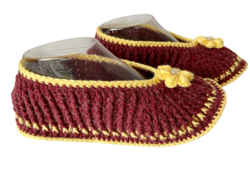 Hausschuhe, Puschen, Sofaschuhe, Bettschuhe, Handarbeit, Gr. 38/39