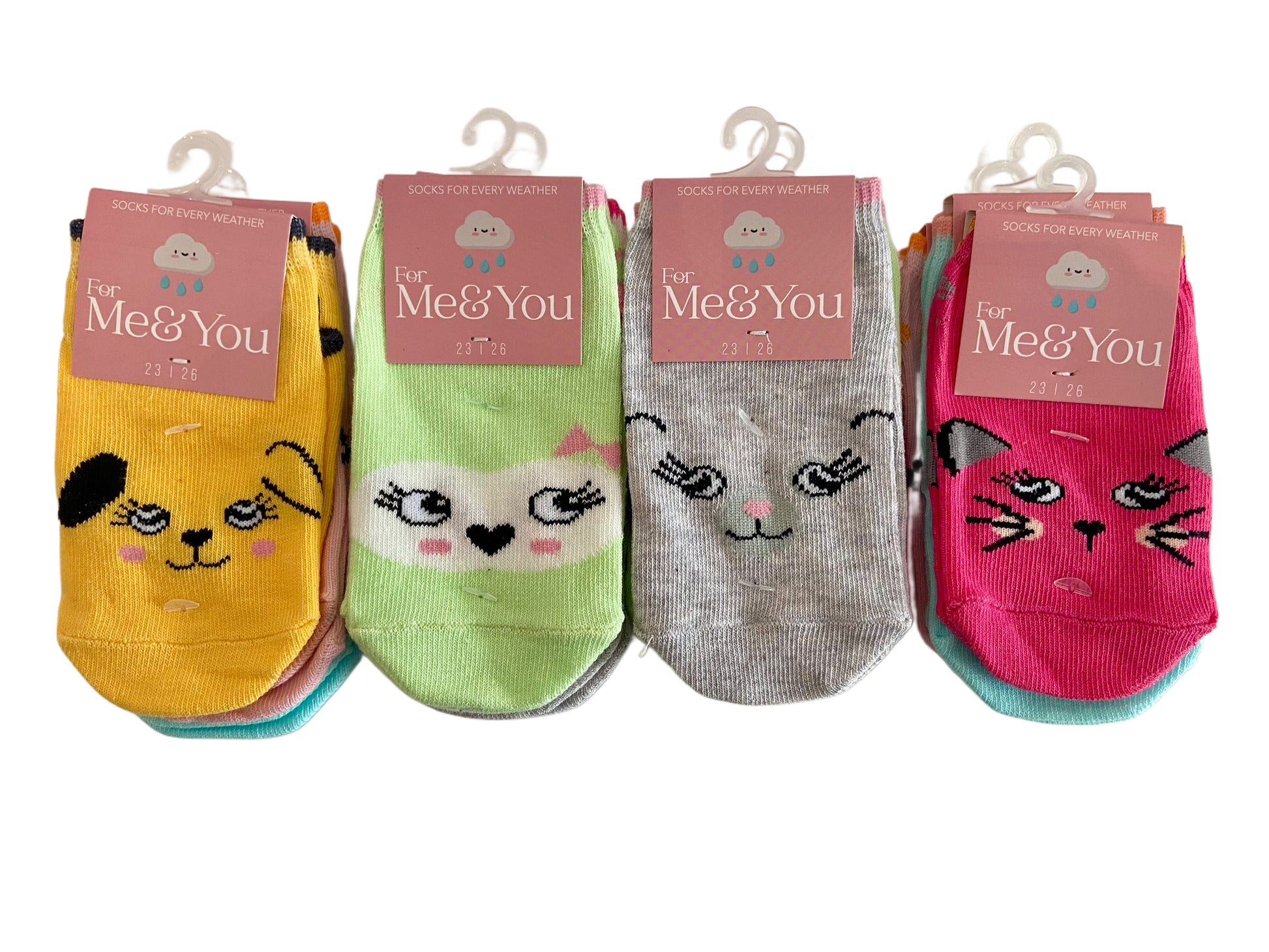 Kindersneaker Tiergesichter, 3er Pack