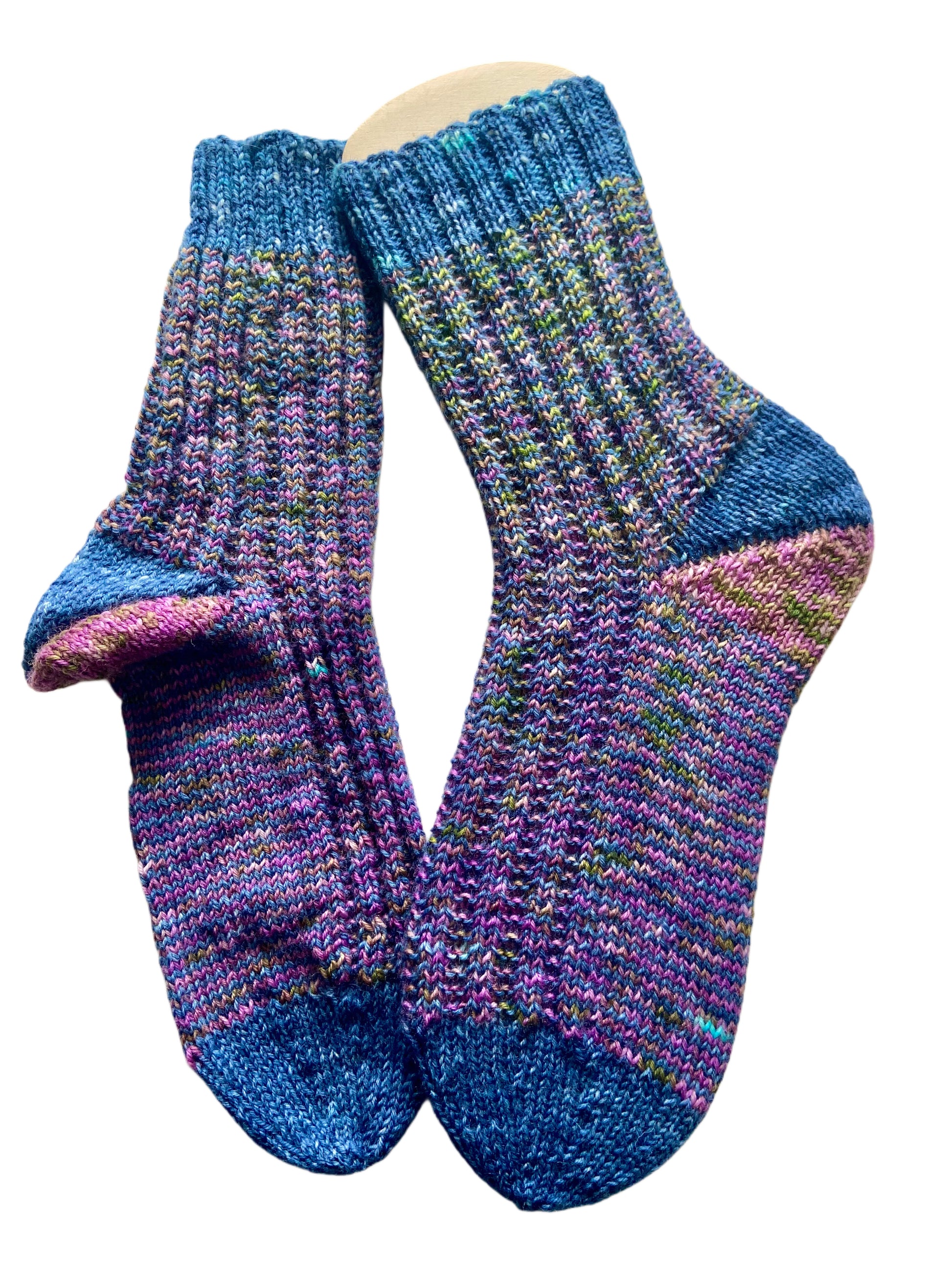 Handgestrickte Socken, Gr. 39/40