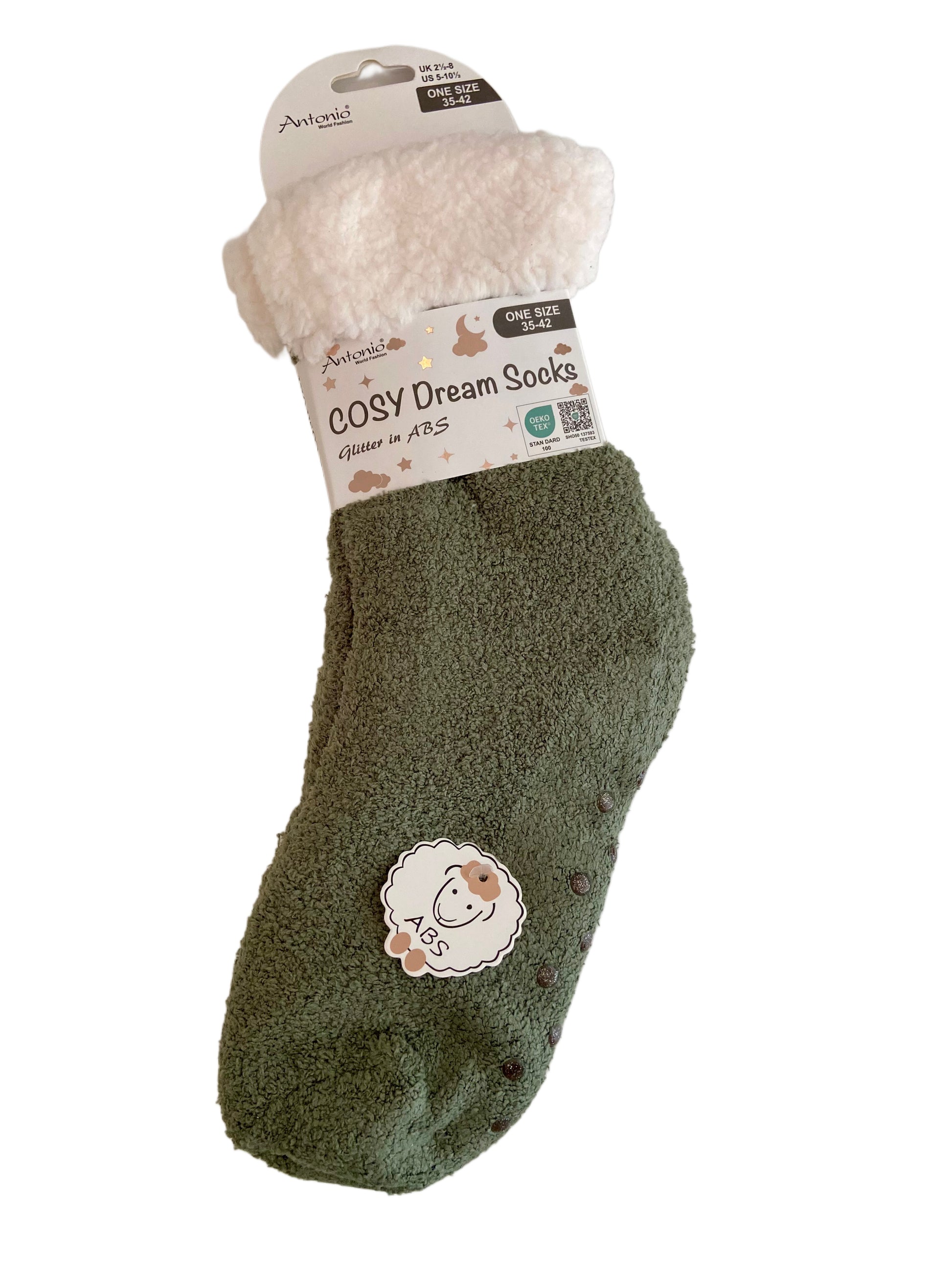 Kuschelsocken Extra-Flauschig mit ABS, ONE SIZE Damen, Glitter im ABS