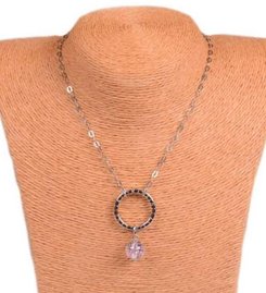 SALE! Halskette Flecks, Rosa