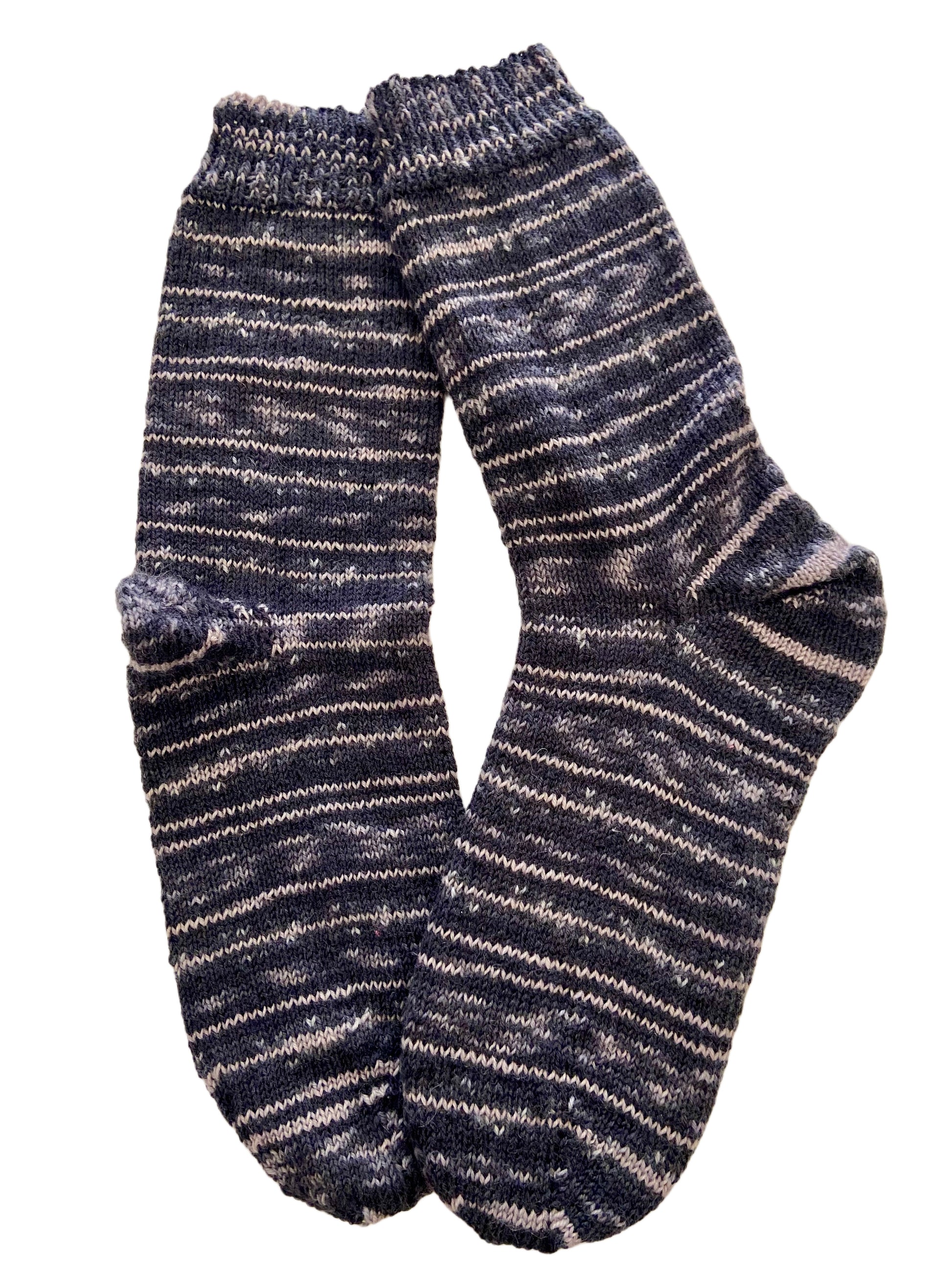 Handgestrickte Socken, Gr. 43/44