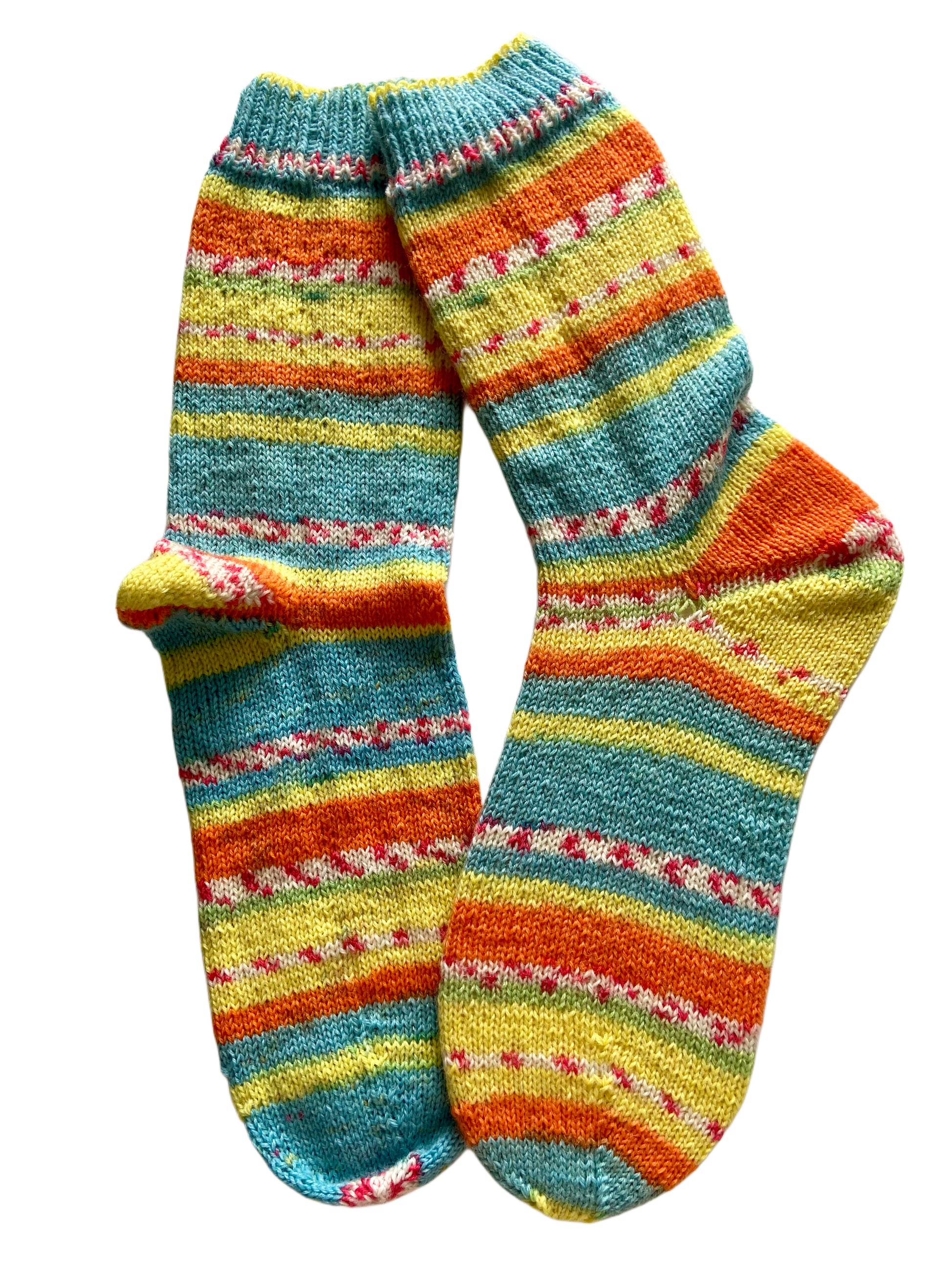 Handgestrickte Socken, Gr. 44/45