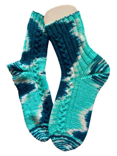 Handgestrickte Socken, Gr. 42/43