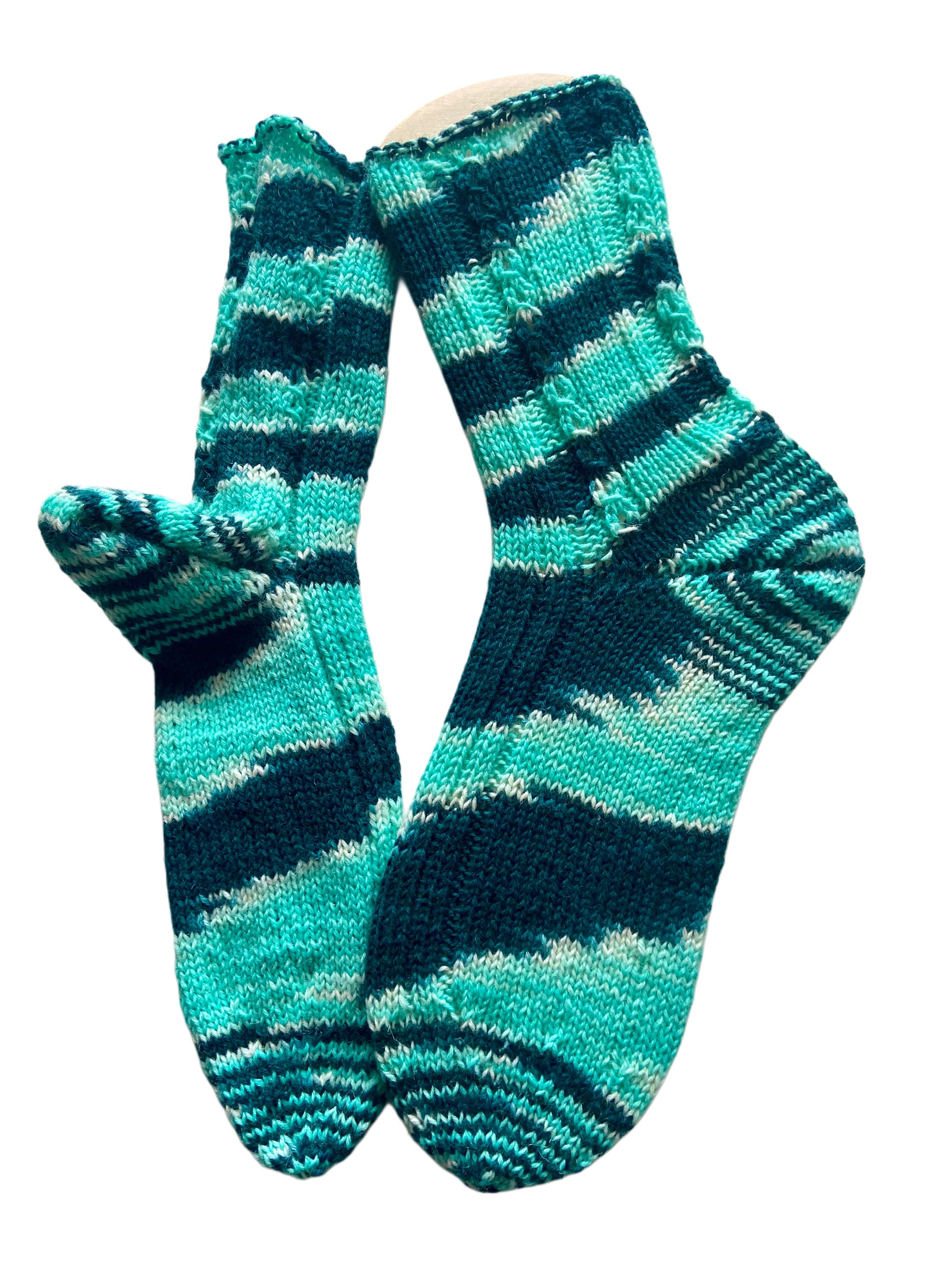 Handgestrickte Socken, Gr. 39/40