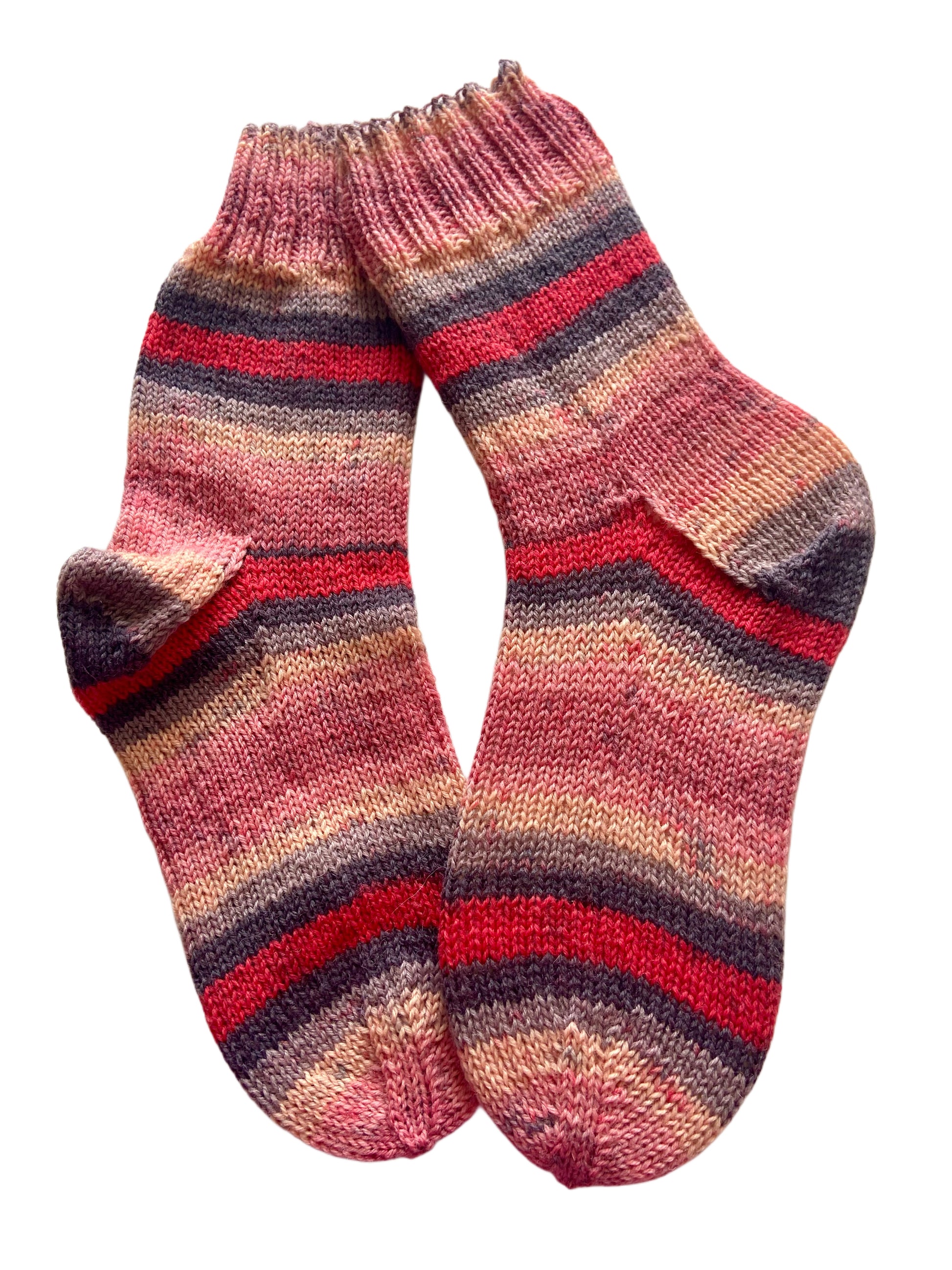 Handgestrickte Socken, Gr. 38/39