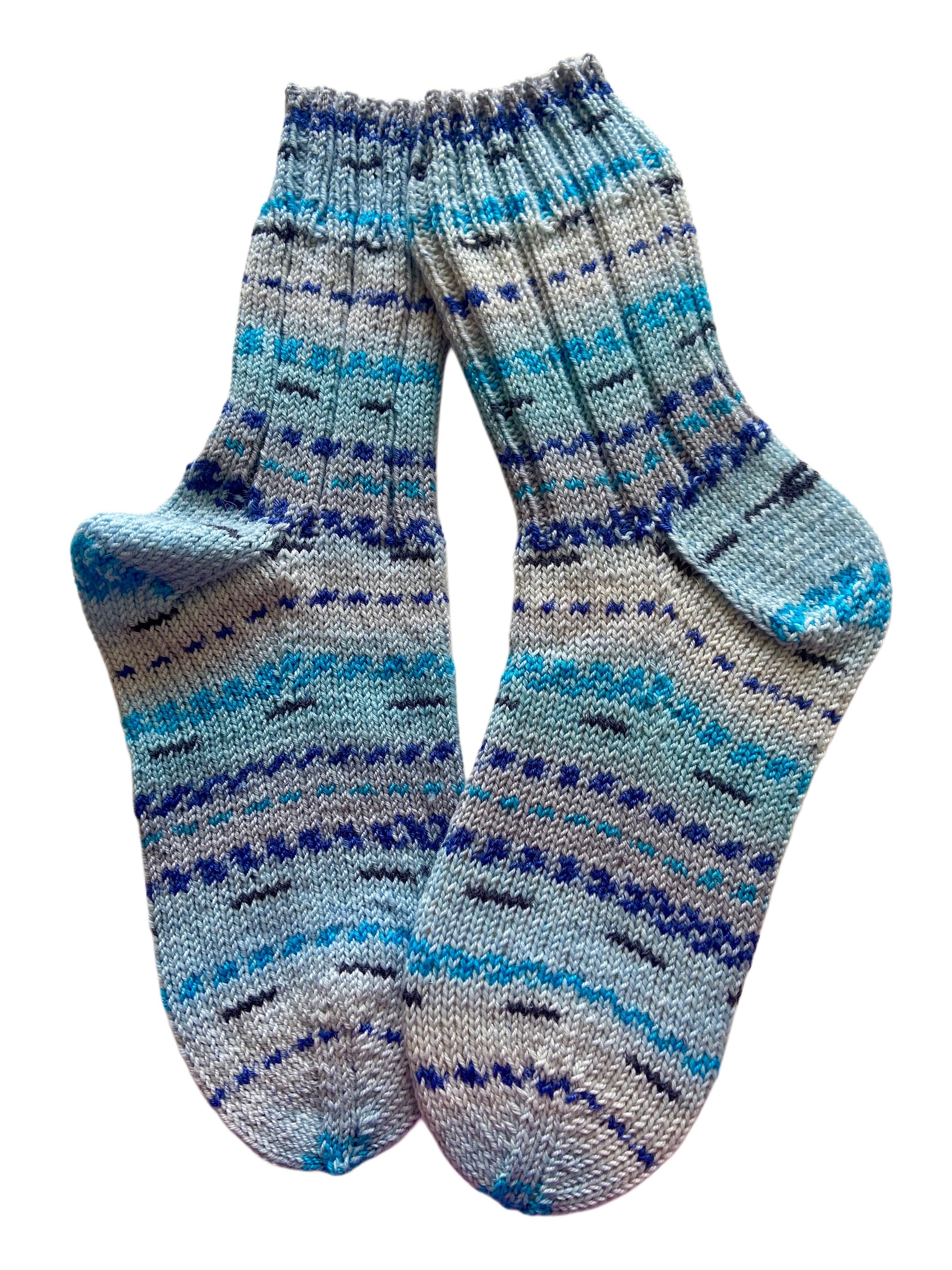 Handgestrickte Socken, Gr. 39/40
