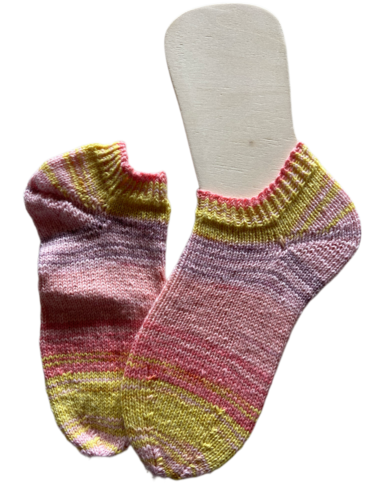 Handgestrickte Sneaker mit SEIDE und LEINEN, Gr. 36/37