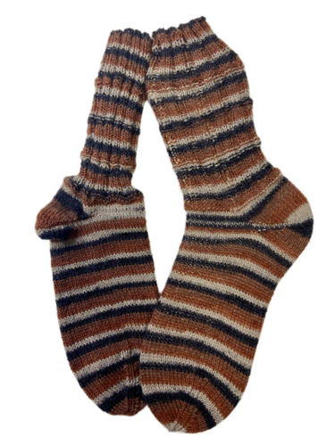 Handgestrickte Socken, Gr. 38/39