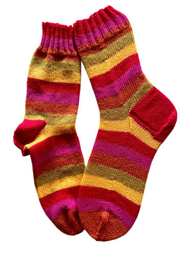 Handgestrickte Socken, Gr. 42/43