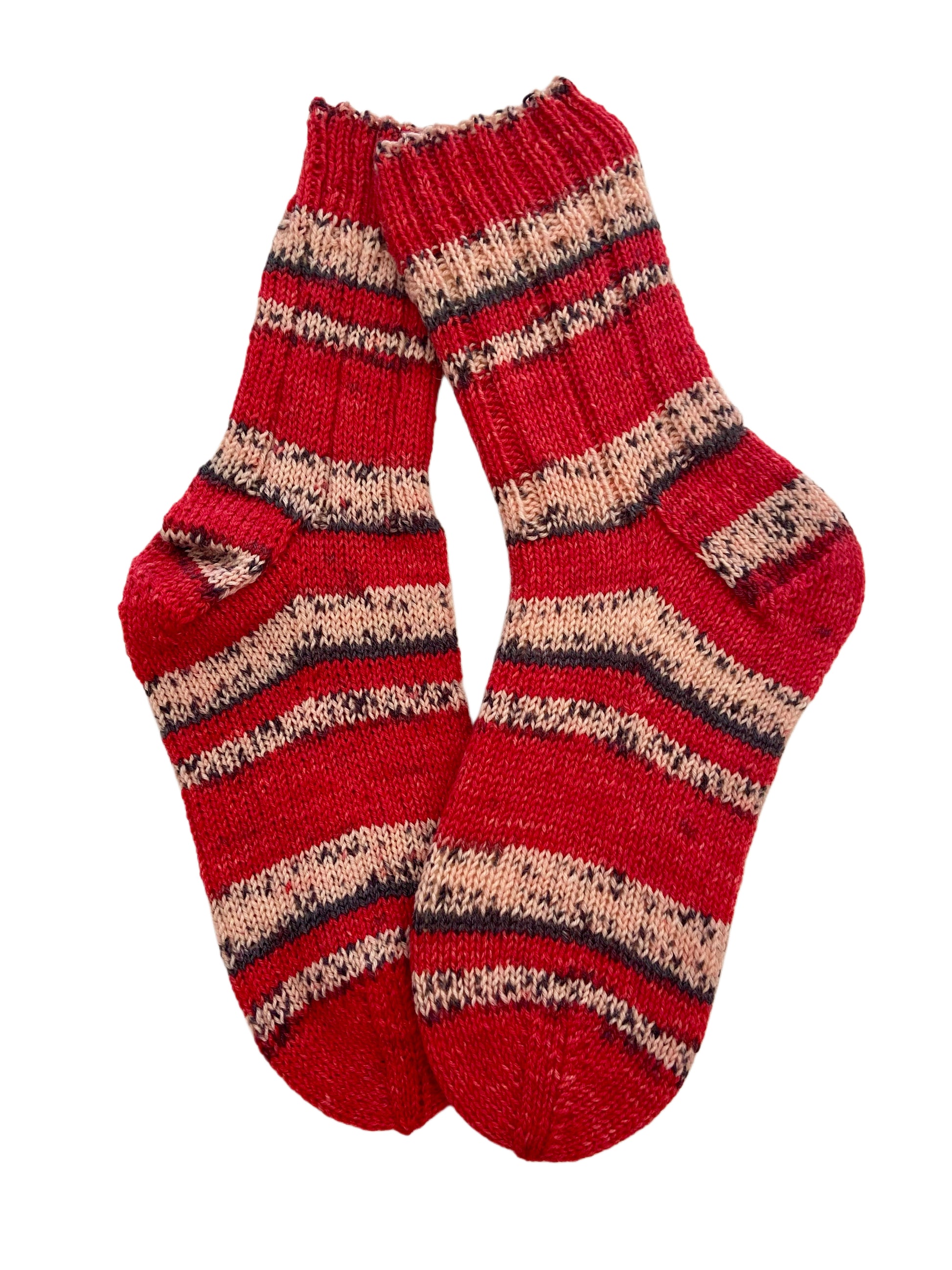 Handgestrickte Socken, Gr. 40/41