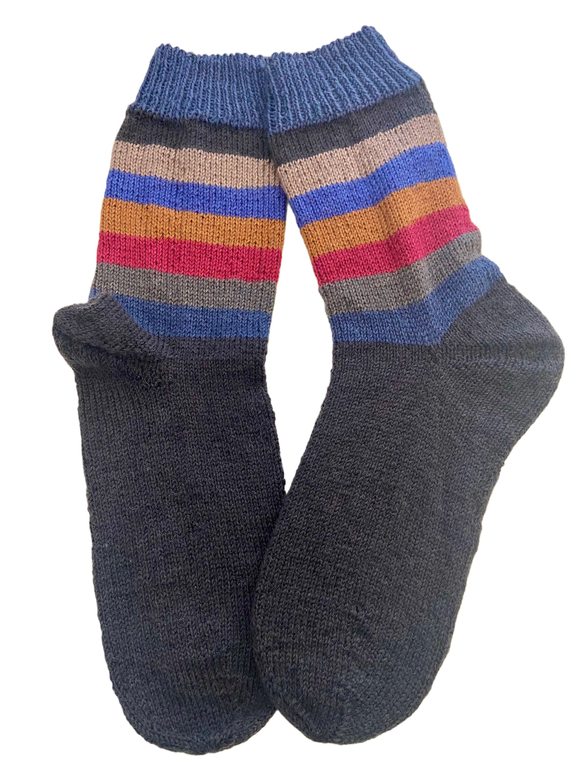 Handgestrickte Socken, Gr. 43/44