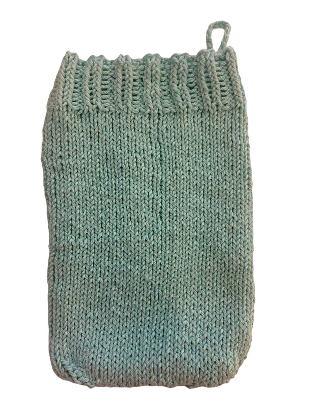 Waschhandschuh, gestrickt, HANDARBEIT