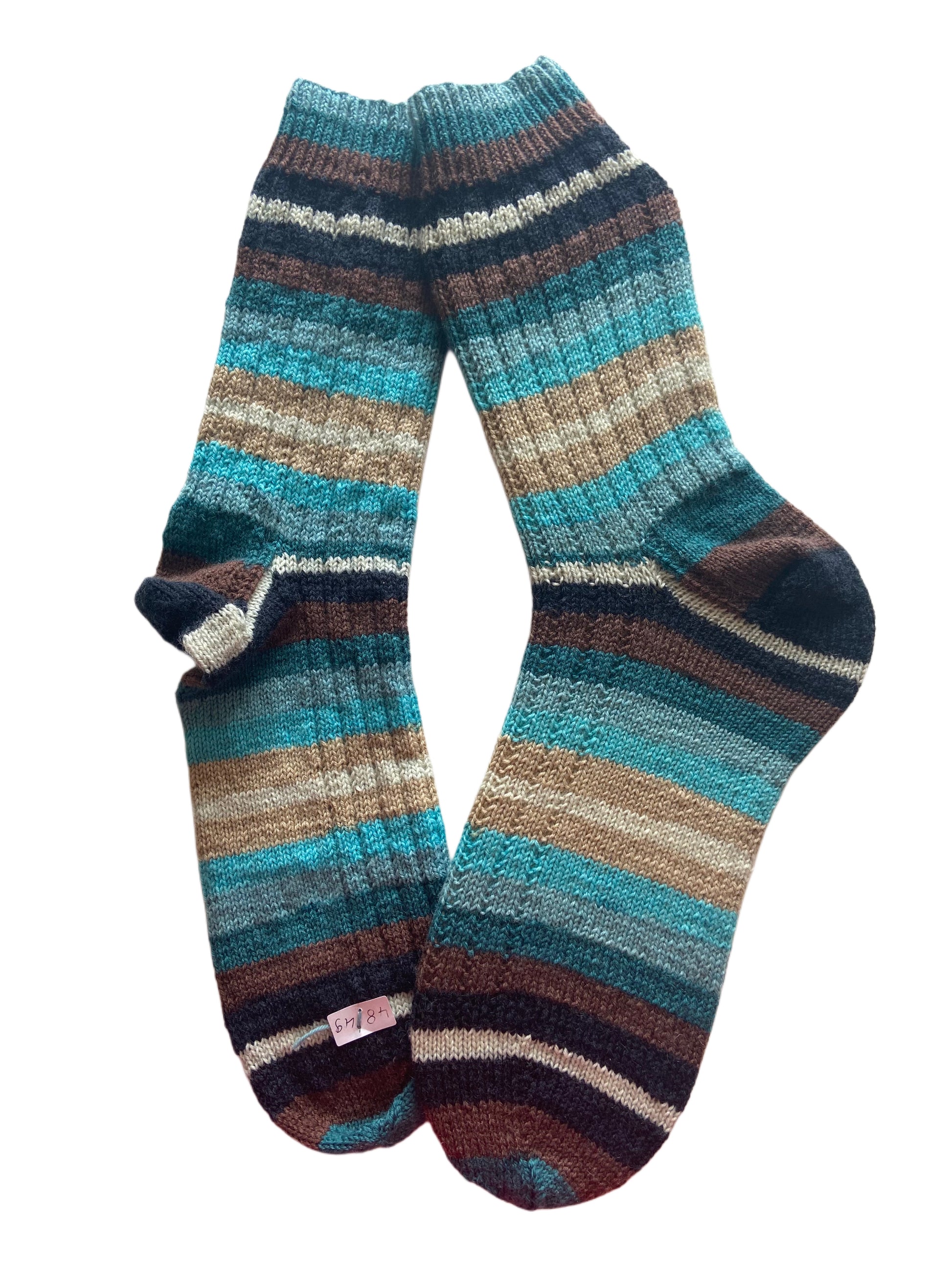 Handgestrickte Socken, Gr. 48/49