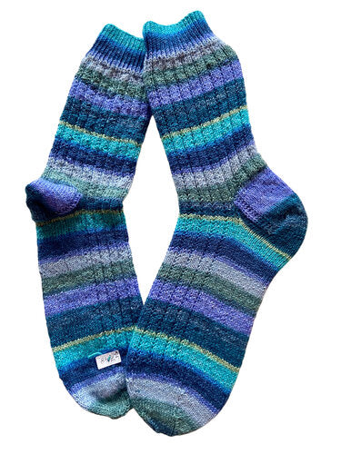 Handgestrickte Socken, Gr. 47/48