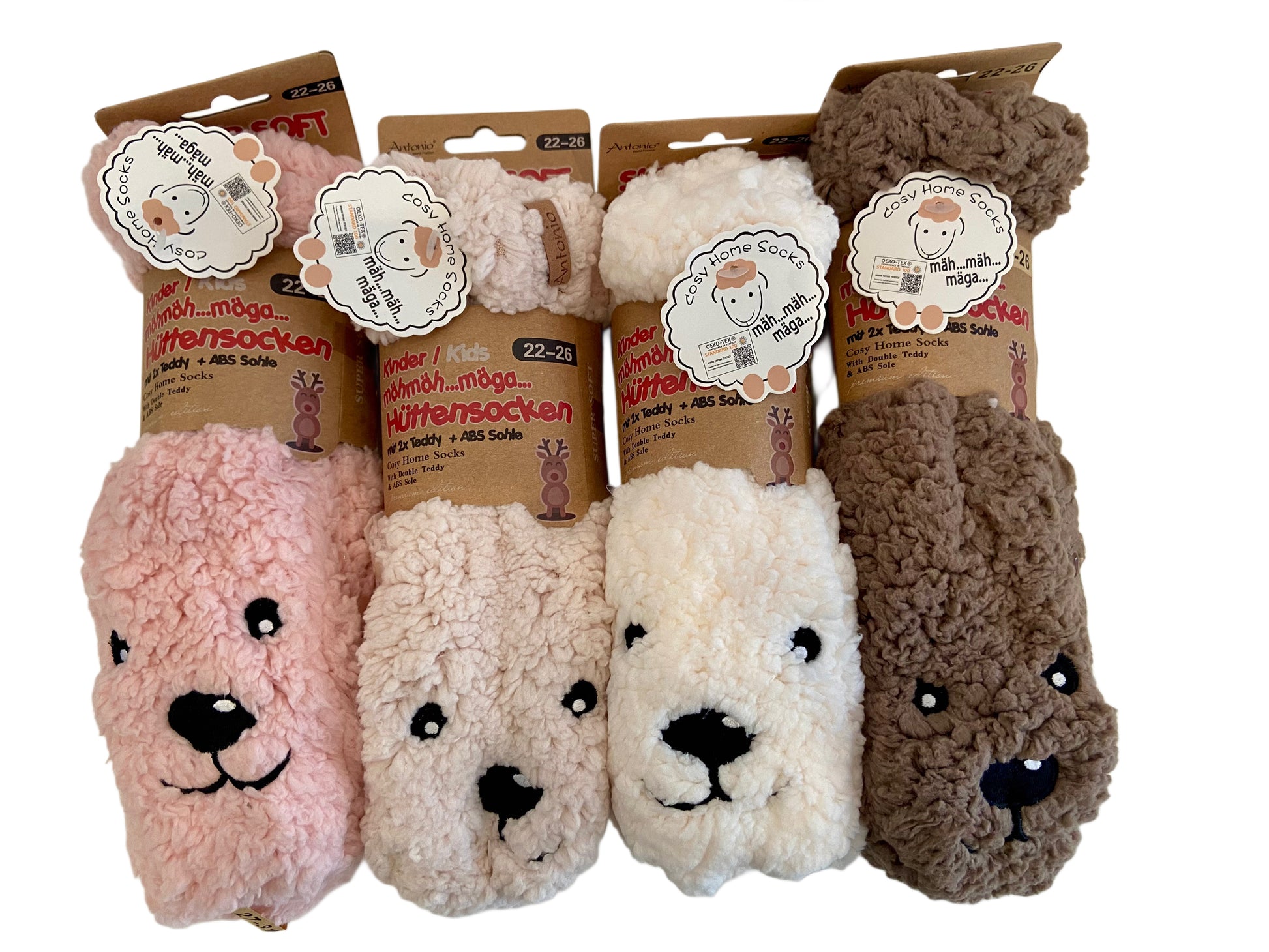 Kinder Hüten-Socken Tier Gesicht mit ABS